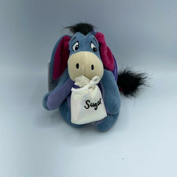 Disney Winnie The Pooh Sugar Plum Fairy Eeyore Mini Bean Bag Stuffed Plush Toy - Picture 1 of 6